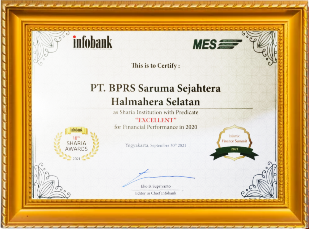 INFO BANK "EXELELENT" for Financial Performance in 2020